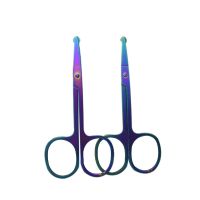 Beauty and Makeup Tools High Quality Eyebrow Trimming Mini Scissors Mens Stainless Steel Round Nose Hair Scissors