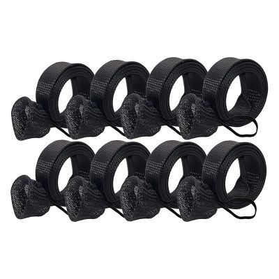 8 Piece Fishing Rod Sleeve Casting/Spinning Fishing Rod Cover PET Mesh Rod Protector Pole Gloves