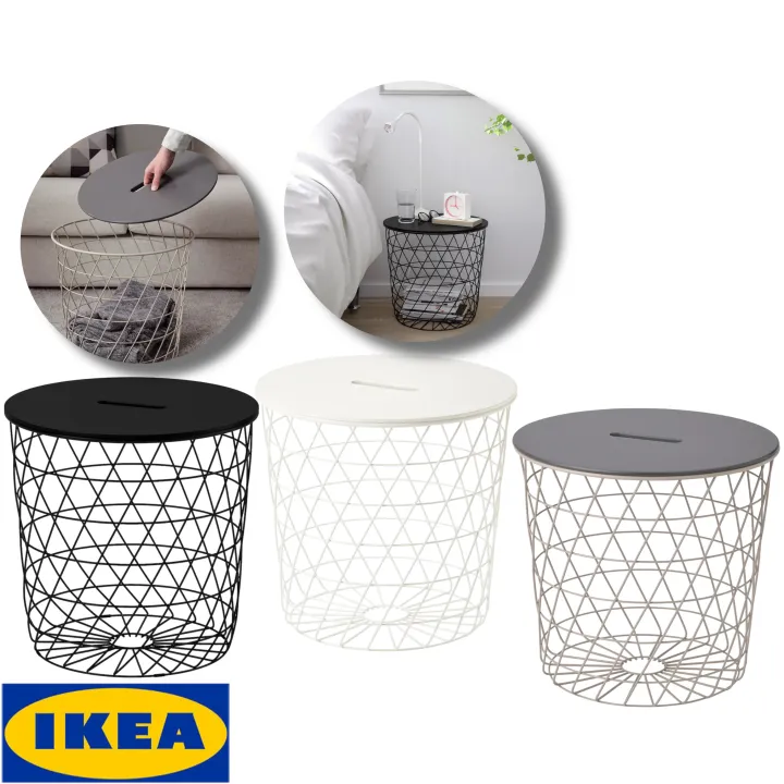 Ikea ของแท้ Kvistbro ควิสท์บรู โต๊ะกลมมีที่เก็บของ 44 ซมมีหลายสีให้เลือก Th