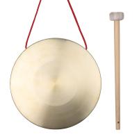 15 / 22 / 30cm Hand Gong Cymbals Brass Copper Gong Chapel Opera Percussion Instrument with Round Play Hammer &amp; Hanging Rope