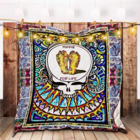 Hippie for life 3D fleece blanket