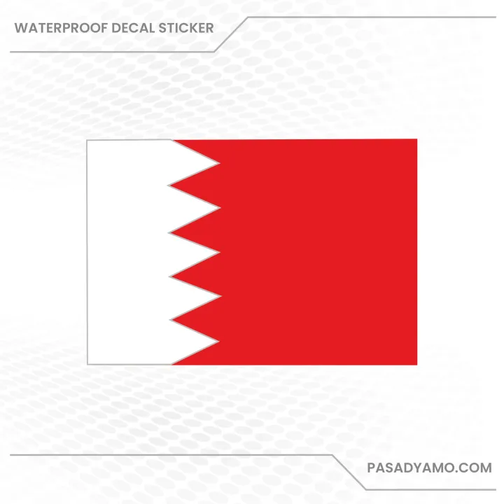 Bahrain Flag OFW Logo Decal Sticker for Cars Motorcycles Laptops