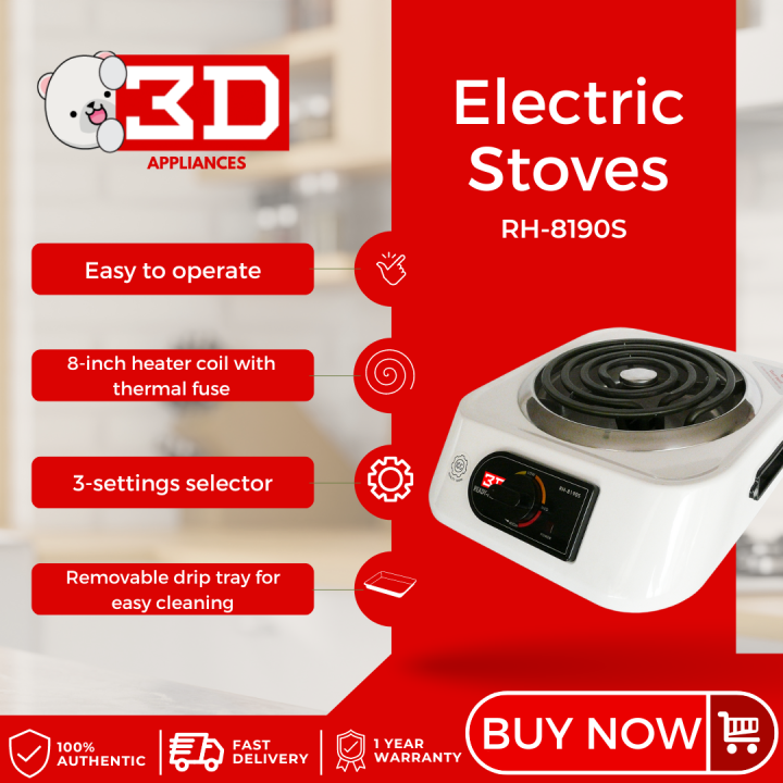 3D RH8190S Portable Electric Stove Single Burner Hot Plate Lazada PH
