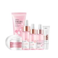Sakura Skin Care Sets Day Cream Face Mask Face Wash Face Cream Blackhead Remover Korean Cosmetics Face Care Eyes Care Facial Kit