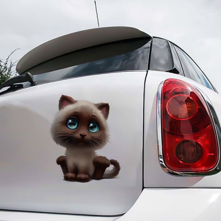 ซินซู-สติกเกอร์ติดรถยนต์ลาย3d-น่ารักการ์ตูนแมวสติกเกอร์รถม่าย