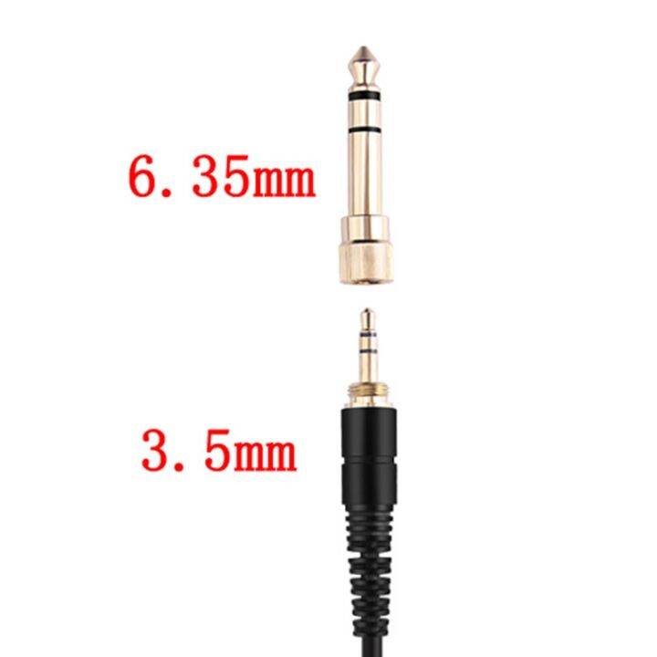 สายสปริงสายหูฟังสายออดิโอ2-5มม-ถึง3-5มม-พร้อมอะแดปเตอร์6-35มม-สำหรับโมเมนตัม2-0-hd400s-hd4-30
