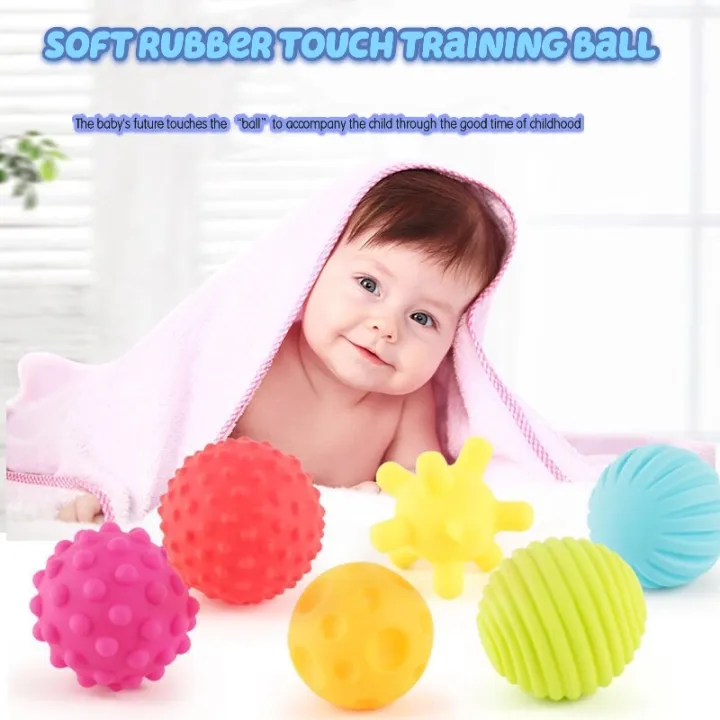 Baby Toy Bagged Soft Rubber Hand Grasping Ball Manhattan Tactile