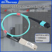 100กรัม QSFP28เพื่อ MPO สายเคเบิ้ลเอโอซี0.5เมตร,1เมตร,2เมตร,3M,5เมตร ~ 30เมตร QSFP28-12Core สายเคเบิลออปติคอลที่ใช้งานสำหรับจูนิเปอร์,Zte,HW,สวิตช์ไฟเบอร์ Intel