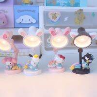 Kawaii Sanrio Ins Style Hello Kitty My Melody Cinnamoroll Fold Mini Table Lamp Anime Figure Diy Read Night Light Christmas Gift