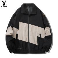 ✁☃❇ Playboy Street Jacket ชายและหญิง Splice Coat ชุดเบสบอล