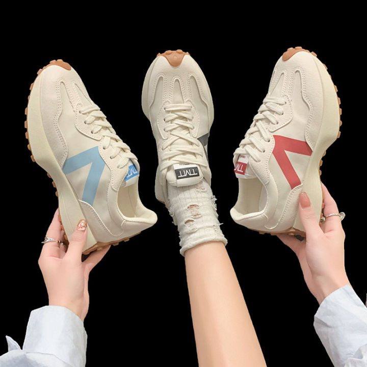 เอวเล็กหนังนิ่มจริงรองเท้า-agan-รองเท้าผู้หญิงวาล์ฟ-2023-รองเท้ากีฬารุ่นใหม่ที่เข้ากันได้ทั้งหมดรองเท้าลำลองแฟชั่น