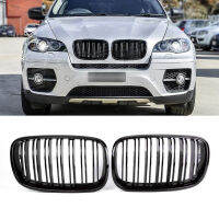 Gazechimp Black Grill ด้านหน้ากระจังหน้าสำหรับ BMW E70 X5M X6M 2007-2013ชุด