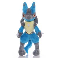 ขนาดใหญ่35ซม. TAKARA TOMY Pokemon Lucario Plush ของเล่นตุ๊กตาสัตว์ตุ๊กตาของเล่นตุ๊กตาวันเกิดของขวัญเด็ก Kids