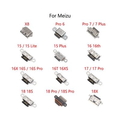 2PCS สําหรับ Meizu Pro 6 7 Plus X8 15 Plus Lite 16 16th 16X 16S 17 18 18S 18X 16T 16XS แท่นชาร์จ USB ชาร์จแจ็คแจ็ค เชื่อมต่อ