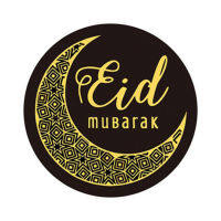 สติ๊กเกอร์อีดอัล-ฟิท EID MUBARAK สติ๊กเกอร์ซีลลูกอมสำหรับมุสลิม60อุปกรณ์ตกแต่ง