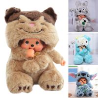 ตุ๊กตายัดนุ่น Monchhichi Kawaii Stitch Mickey ขนาด 35 ซม. ของเล่นสําหรับเด็ก dgh