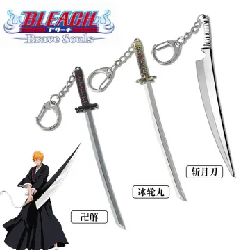 Anime Whitebeard Edward Newgate Weapon Keychains Bisento Sword Pendent  Keyring Key Holer Charm Men Women Jewelry