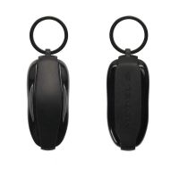 Car Key Fob Case Silicone Band With Metal Keychain For Tesla Model 3 X S Y Accessories Holder Full Coverage Half Wrapped Case