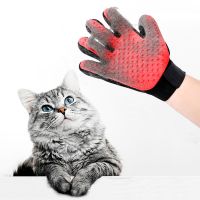 Pet Dog Cat Grooming Cleaning Brush Gloves Effective Deshedding Back Massage Rabbit Animal Bathing Hair Removal Gloves Dog Comb