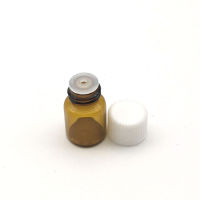 100pcslot Essential Oil Amber Glass Vials with Orifice Reducer Screw Cap Small Sample Mini 2ml Bottle Free Shipping