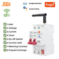 Tuya WiFi สมาร์ทเบรกเกอร์พร้อมระบบวัดแสง 1P-4P 63A MCB โอเวอร์โหลด ป้องกันการลัดวงจร ปิดอัตโนมัติ Smart Hom-caicai store