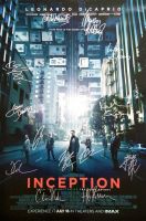 Inception ภาพยนตร์ที่ลงนามภาพพิมพ์ศิลปะโปสเตอร์ผ้าไหมของตกแต่งผนังบ้าน0726