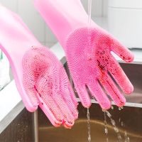 Washing Gloves With Brush Fruits Scrubber Cleaning Cleaner Gloves Insulation Anti-scalding Baking Tools Safety Gloves