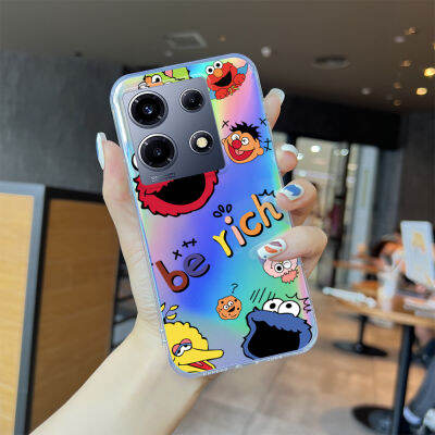 GGK เคสมือถือโปร่งแสงเลเซอร์สำหรับ Infinix Note 30 VIP ยอดนิยม KAS Bear TPU แบบบางมากอ่อนขอบเคสกันกระแทกมีสีสันในตัวเคสบัตรเลเซอร์