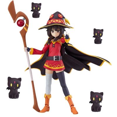 oeqqqo Anime Blessings For A Beautiful World Megumin Action Figure PVC 12.5CM Cute Loli Magical Girl Standing Model Toy Ornaments Gifts