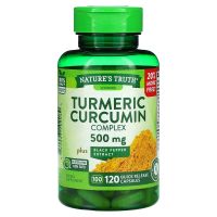 Natures Truth, สารสกัดจากขมิ้นชันและพริกไทยดำ Turmeric Curcumin Complex Plus Black Pepper Extract, 500 mg, 120 Quick Release Capsules