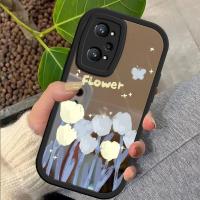 เคสสำหรับเคส Realme GT Neo2ภาพวาดสีน้ำมันเคสลายดอกไม้พื้นผิวกระจกบางนุ่มบางเคสโทรศัพท์