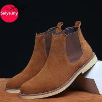 CODwuyan8340 Salye 2021 Suede Leather Chelsea Boots Men High Quality Casual Boots Plus Size 35-47