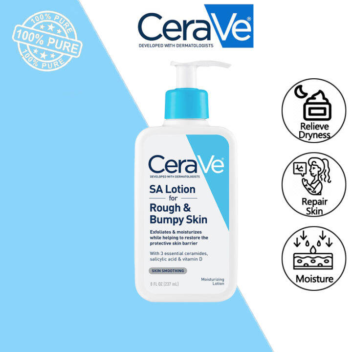 CeraVe Renewing SA Lotion Salicylic Acid Moisturizer Vitamin D for