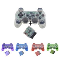 【DT】hot！ Transparent Color Bluetooth Controller PS2 2.4G Vibration Controle Plastation 2 Joystick