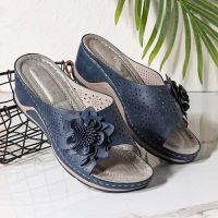 【CC】❖┋  Sandals New 2022 Womens Woven Wedge Slippers Outdoor Beach Peep Toe Shoes