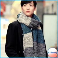 ผ้าพันคอแฟชั่นลำลองสำหรับผ้าแคชเมียร์นุ่มฤดูใบไม้ร่วงของขวัญ X-STARRY เสื้อให้ความอบอุ่นในฤดูหนาวผู้ชาย