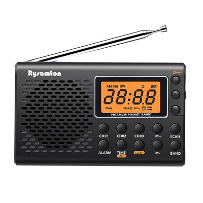 Full Band FM AM SW Portable Radio Stereo Digital Display Dual-Purpose Manual FM Radio