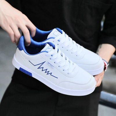 Mens Sneakers Casual Sneaker Sports White Tenis Masculino Lace-Up Moccasin Trendy Flats Shoes for Men Running Walking Sneakers