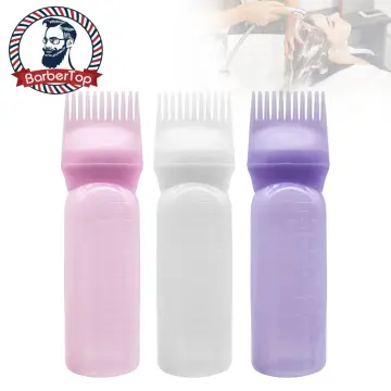 Comb Applicator Bottle/ Bottle/ 170ml Empty Refillable Hair Oil Applicator/  Hair Dye Bottle Brush for Barbershop