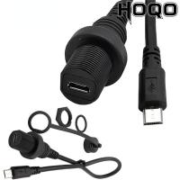 Micro USB Waterproof Cable Micro-USB 2.0 5pin IP 67 MicroUSB Female Panel Mount Water Proof Connector Extension Cord 0.3m 1m Wires  Leads Adapters