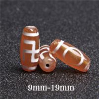 Oval Accessries Diy Jewelry Making Loose Beads Prayer Natural Tibetan Agates Dzi Beads For Handmade Bracelet