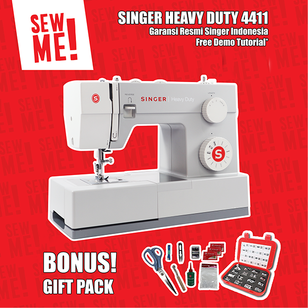 Mesin Jahit Singer Heavy Duty 4411 Portable (Free Bonus dan Tutorial