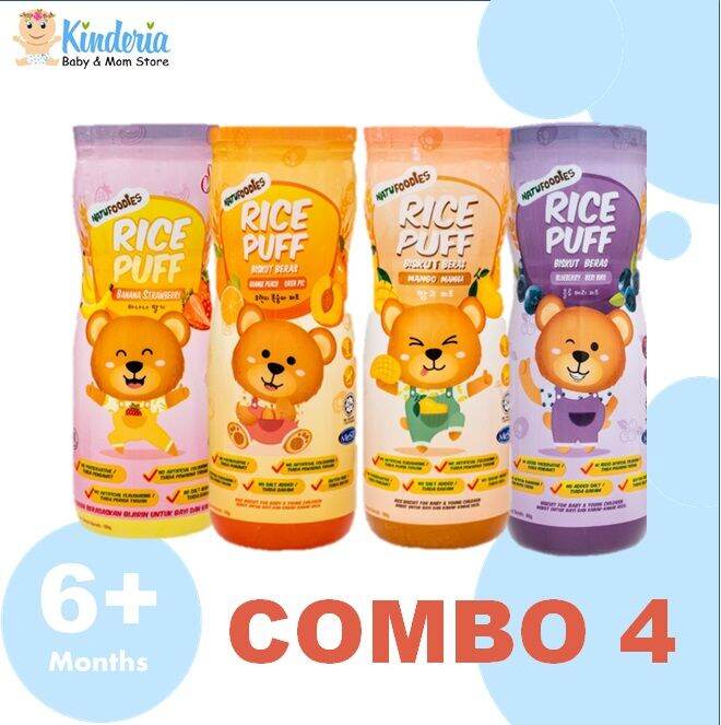 (Combo Pack of 4) Natufoodies Rice Puff (60g) | Lazada