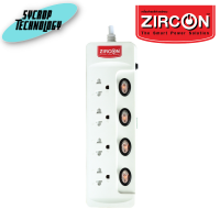 ZIRCON ปลั๊กไฟ 4 ช่อง 4 สวิตซ์ ยาว 3 เมตร รุ่น ZC-104/3M ของแท้จากศูนย์ เช็คสินค้าก่อนสั่งซื้อ