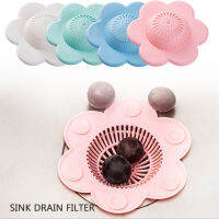 4 Color【High Quality+ In Stock】Hair Filter Sink Pad Kitchen Silicone Sink Collect Bath Stopper Floor Plug Strainer Drain Sewer Hair Filter