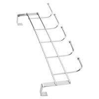 5 Hooks Over Door Home Bathroom Kitchen Coat Towel Loop Hanger Rack Holder Shelf,Silver