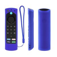 I8AU For 2021 Amazon Fire TV Stick Protective Silicone Remote Control Case 3rd Gen Shockproof Anti-Slip Sleeve With Lanyard