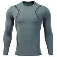 Print Compression Top Man Quick Dry Running Fitness Tight Sport Long Sleeve Breathable Yoga Bodybuliding Workout Jogging Tshirts