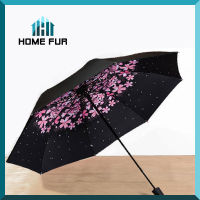 Home Fur ร่มกันแดด กันฝน ป้องกันรังสีUV พิมพ์ลายด้านใน น้ำหนักเบา พกพาสะดวก ใช้งานง่าย