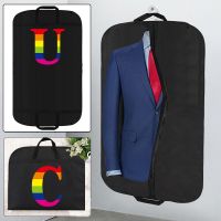 Dustproof Clothing Covers Suit Dress Dust Cover Rainbow Letter Print Storage Bag Protector Hanging Garment Bags Closet Organizer Wardrobe Organisers